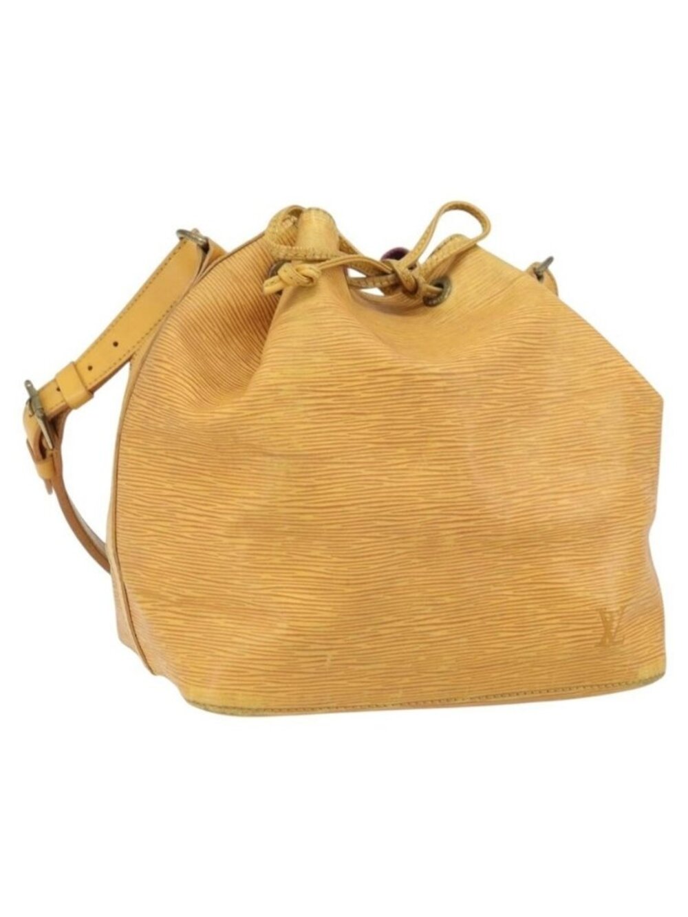 Authentic LOUIS VUITTON Epi Petit Noe Shoulder Bag Yellow M44109 LV